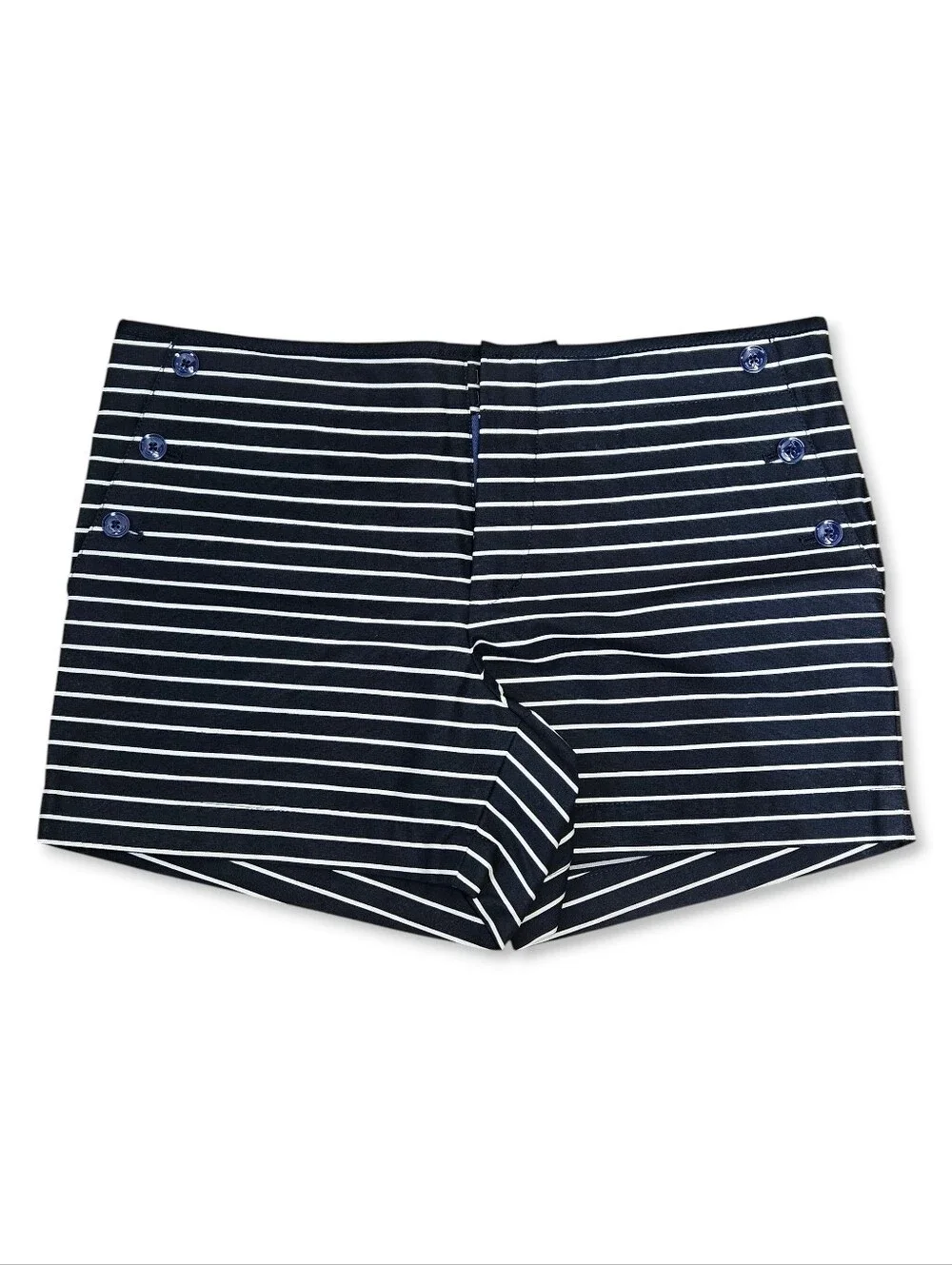 Tommy Hilfiger Size 12 Shorts Navy Striped Sailor 100% Cotton Nautical Retro